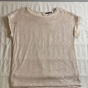 Gold Sequin Top Size M